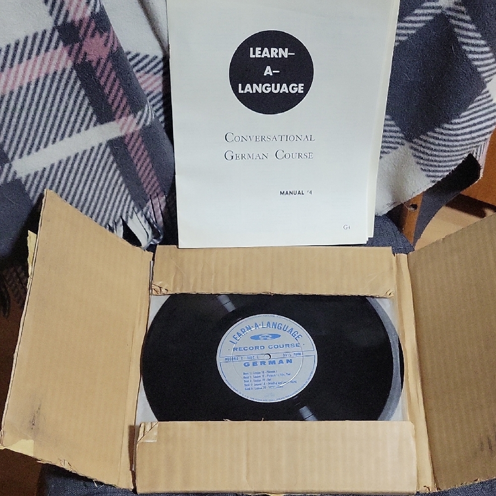 Vintage German Course Vinyl Record -
